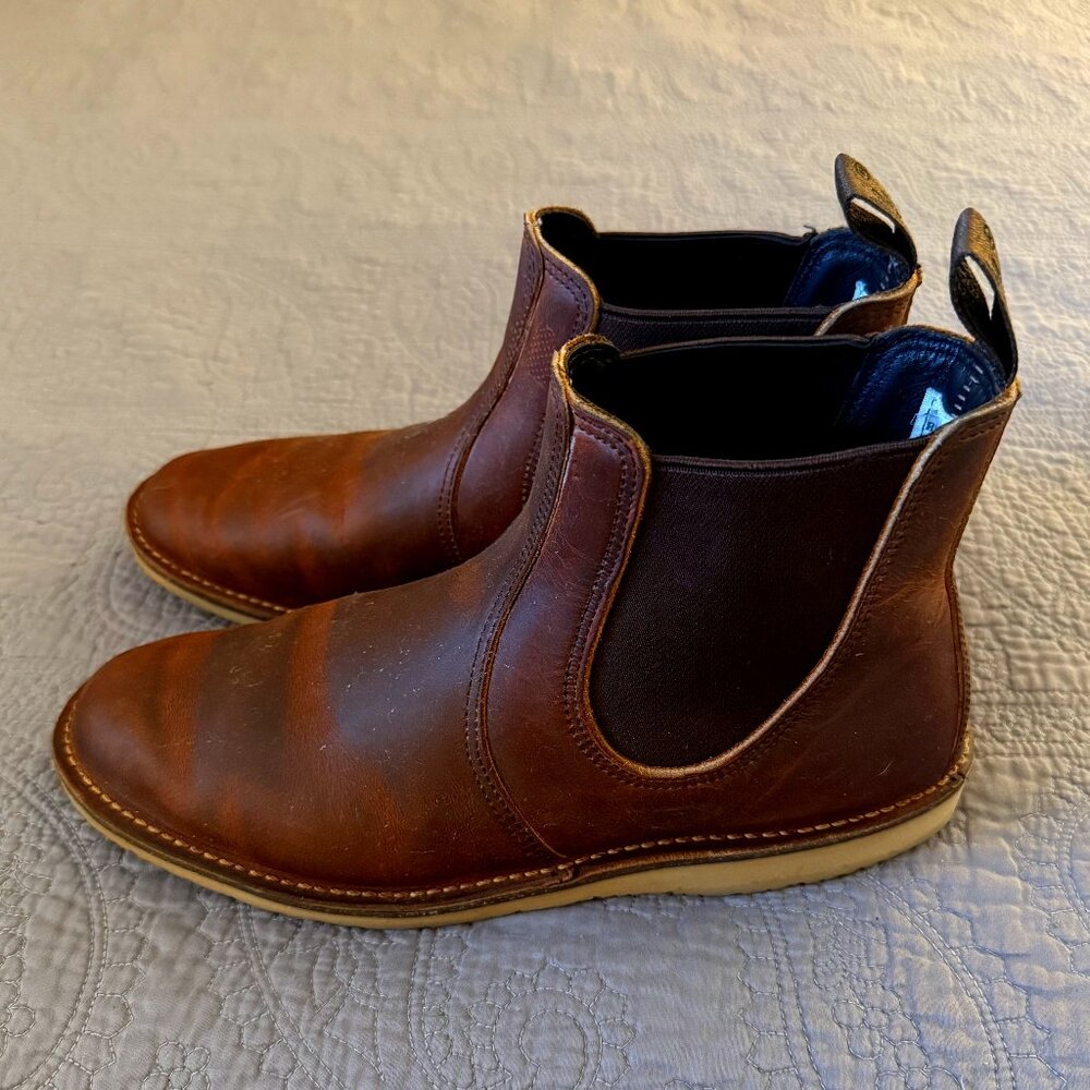 Brown Leather Chelsea Boots